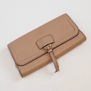 Annabel Ingall Colette Leather Clutch Wallet Beige 9x4